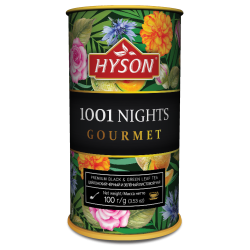 Hyson Herbata Czarna i Zielona 1001 Nocy duże liście 100g